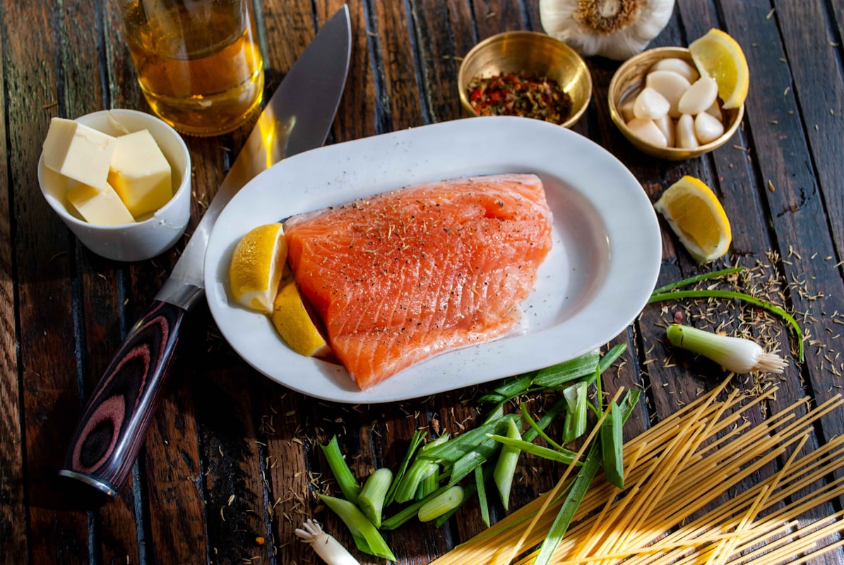 Filetto di salmone fresco ricco di omega-3